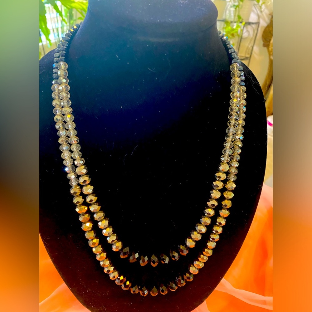 ALI KHAN CRYSTAL BEADED NECKLACE